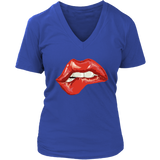 Biting Lip T-shirt, Gift for Rocky Horror Fan, Bitten Lip Shirt