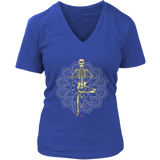 Yoga T-shirt, Chakras T-shirt, Meditation and Yoga Shirt, Yoga Pose Skeleton T-shirt