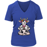 Cow Yoga T-shirt, Gift of Cow Yoga, Meditation Gift, Meditating Cow Shirt