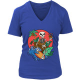 Funny Surfer T-shirt, Surfing Skeleton Shirt, Gift for Surfer, Surfer T-shirt