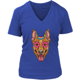 Candy Skull Dog, Gift for Dog Lover, Dog and Flowers Shirt, Colorful Dog T-shirt