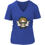 420 T-shirt, Rastafarian Skull Smoking Weed Shirt, Weed Smoking Skull T-shirt, 420 Gift, 420 Gift T-shirt