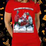 Funny Christmas T-shirt, Santa vs Zombies Shirt, Funny Christmas Hoodie