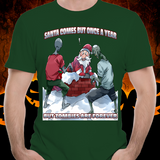 Funny Christmas T-shirt, Santa vs Zombies Shirt, Funny Christmas Hoodie