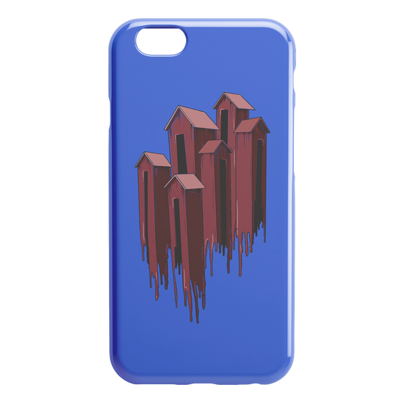 Melting Houses iPhone Case - Blue