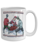 Santa vs the Zombies, scary Christmas Coffee Mug