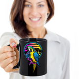 Parrot Coffee Mug, Gift for Parrot Lover, Parrot Gift Mug, Colorful Parrot Cup