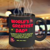 Funny Coffee Mug for Dad, World's Greatest Dad Mug