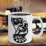 Gift for Animal Lover, Mother and Child Lemur Mug