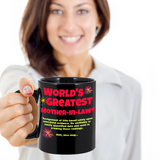 Funny Coffee Mug for Mother-in-Law, World's Greatest Mother-in-Law Mug