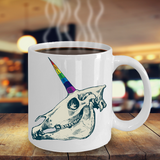 Unicorn Pride Skull Mug, Unicorn Pride Gift, Unicorn Coffee Cup, Unicorn Pride Skull