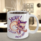 Kitten Skull Mug, Funny Mug for Cat Lover, Funny Kitten Mug, Funny Skull Mug,