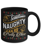 Funny Christmas Mug, Naughty or Nice Coffee Cup, Fun Holiday Gift, Humorous Christmas Present