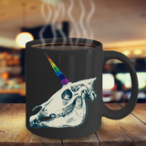 Unicorn Pride Skull Mug, Unicorn Pride Gift, Unicorn Coffee Cup, Unicorn Pride Skull