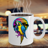 Parrot Coffee Mug, Gift for Parrot Lover, Parrot Gift Mug, Colorful Parrot Cup