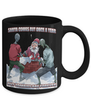 Santa vs the Zombies, scary Christmas Coffee Mug