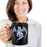 Dragon Mug, Dragon Gift, Smug Dragon Coffee Cup,