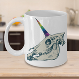 Unicorn Pride Skull Mug, Unicorn Pride Gift, Unicorn Coffee Cup, Unicorn Pride Skull