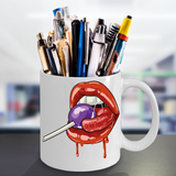 Lollipop Mug, Lollipop Gift, Lips Coffee Mug,