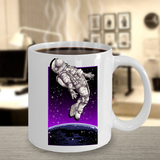 Space Walk Mug, Astronaut in Space Coffee Cup, Gift for Astronaut, Astronaut Mug