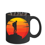 Hiker at Sunset Coffee Mug, Hiker Mug, Back to Nature Coffee Cup, Gift for Hiker