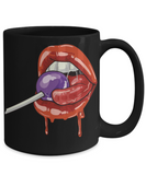 Lollipop Mug, Lollipop Gift, Lips Coffee Mug,