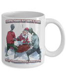 Santa vs the Zombies, scary Christmas Coffee Mug