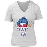 Funny Skull T-shirt, Punk Skull Shirt, Gift for Punk Rocker, Skull in Cap T-shirt