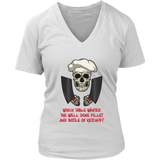 Gift for Chef, Chef with Attitude T-shirt, Skull Shirt for Chef, Chef Skull Shirt