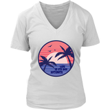 Positive Message T-shirt, Palm Trees at Sunset Shirt, Life is Antidote T-shirt