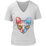 Rainbow Cat T-shirt, Egyptian Cat Shirt, Hairless Cat T-shirt, Gift for Cat Lover, Hairless Cat Owner Gift