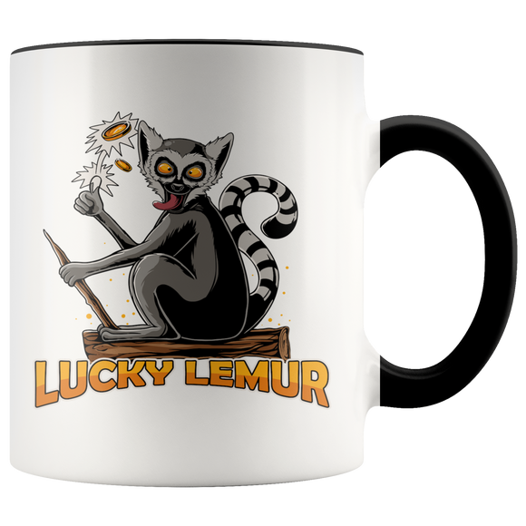 Lucky Lemur Coffee Mug, Funny Coffee Cup, Mug for Kids, Lemur Mug