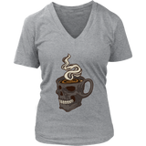 Skull Coffee Cup T-shirt, Gift for Coffee Lover, Coffee Shirt, Coffee Skull T-shirt