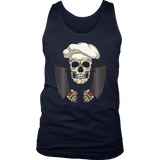 Gift for Chef, Chef with Cleavers T-shirt, Skull Shirt for Chef, Chef Skull Shirt