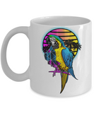 Parrot Coffee Mug, Gift for Parrot Lover, Parrot Gift Mug, Colorful Parrot Cup