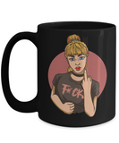 Rebellious Girl Coffee Mug, Girl Power Gift, F-You Mug, Rebel Girl Cup