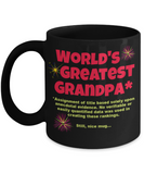 Funny Coffee Mug for Grand Father, World's Greatest Grandpa Mug