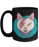 Rockstar Kitty Mug, Star-cat Coffee Mug, Gift for Cat Lover, Bowie Cat Mug