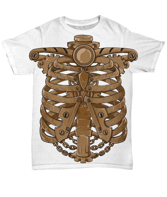 Steampunk T-shirt, Steampunk Gift, Steampunk Chest Shirt, Ribs T-shirt