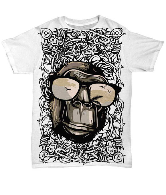 Hipster Ape T-shirt, Funny Chimpanse Shirt, Ape Gift Shirt