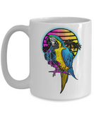 Parrot Coffee Mug, Gift for Parrot Lover, Parrot Gift Mug, Colorful Parrot Cup