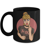 Rebellious Girl Coffee Mug, Girl Power Gift, F-You Mug, Rebel Girl Cup