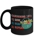 Gardening 101 Mug, Gift for Gardener, Gardening Coffee Cup