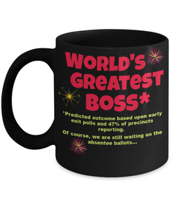 Funny Mug for Boss, World's Greatest Boss Coffee Cup