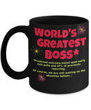 Funny Mug for Boss, World's Greatest Boss Coffee Cup