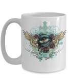 Flying Eyeball Coffee Mug, Gift Mug for Friend,