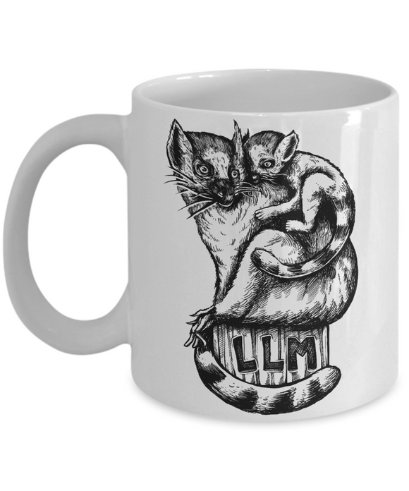 Gift for Animal Lover, Mother and Child Lemur Mug