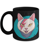 Rockstar Kitty Mug, Star-cat Coffee Mug, Gift for Cat Lover, Bowie Cat Mug