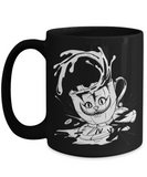 Cheshire Cat Teacup Mug, Gift for Alice in Wonderland Fan, Cheshire Cat Coffee Mug, Funny Teacup