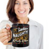 Funny Christmas Mug, Naughty or Nice Coffee Cup, Fun Holiday Gift, Humorous Christmas Present